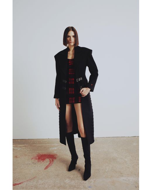 Pcfg Black Your Itch Cashmere Blend Long Overcoat