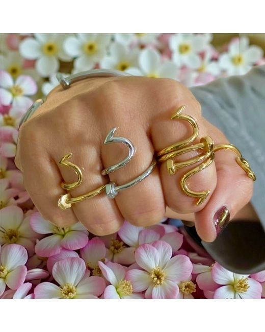 Jagged Halo Jewelry Metallic Nailed It Nail Ring