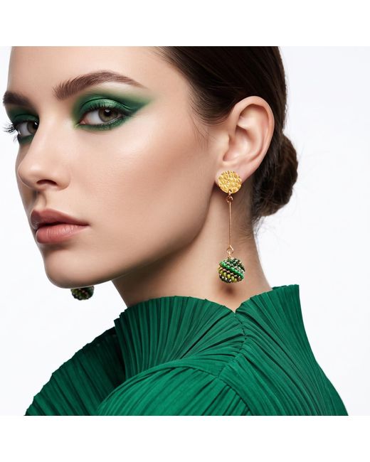 Iliana Arrazola Metallic Magic Ball Earrings