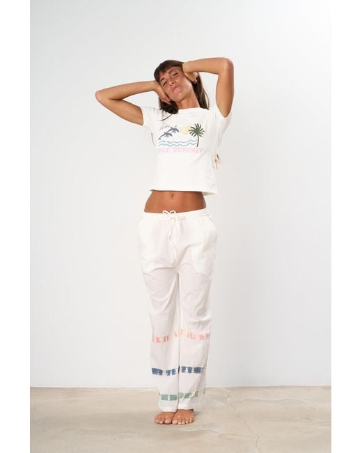 Par & Escala White Sere Pants