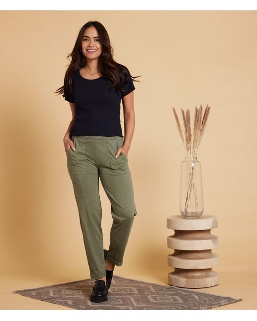 Known Supply Green Mid Rise Slim Pants