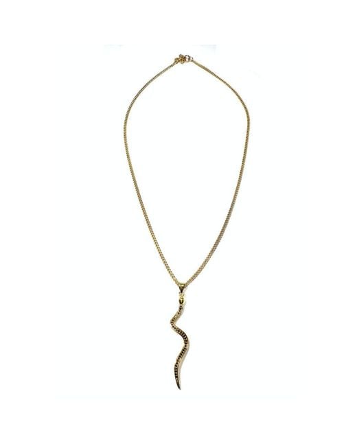Rachel Nathan Metallic Crystal Snake Necklace