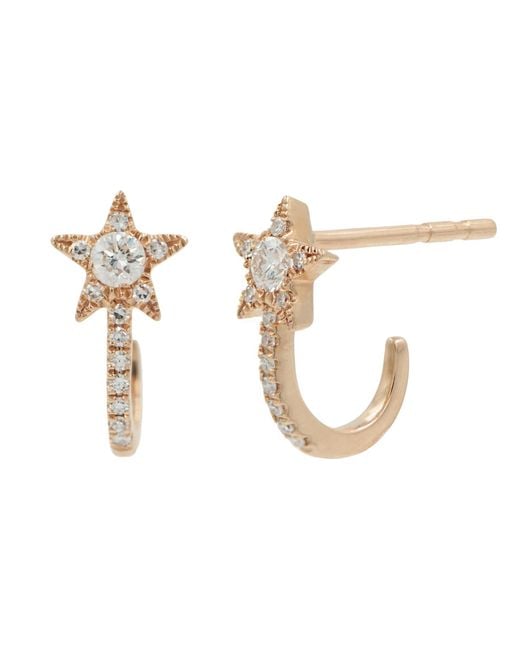 KAMARIA Metallic Star Diamond Huggies