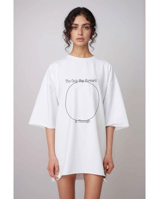 mysimplicated Blue Oversized T-Shirt