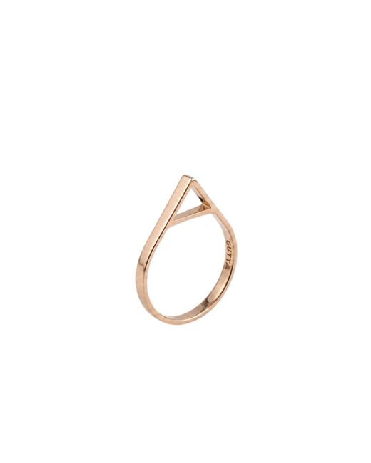 Gutta Design Metallic Triangle Ring Plated