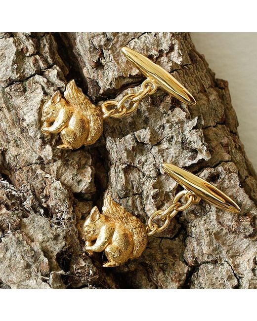 Lee Renee Metallic Baby Squirrel Cufflinks for men
