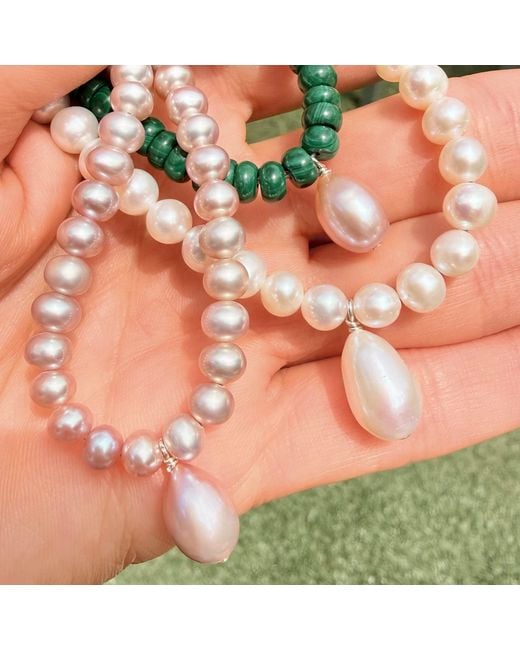 Leni James Metallic The Aura Pearl Necklace