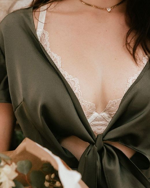 Journelle White Anais Plunge Bra Powder