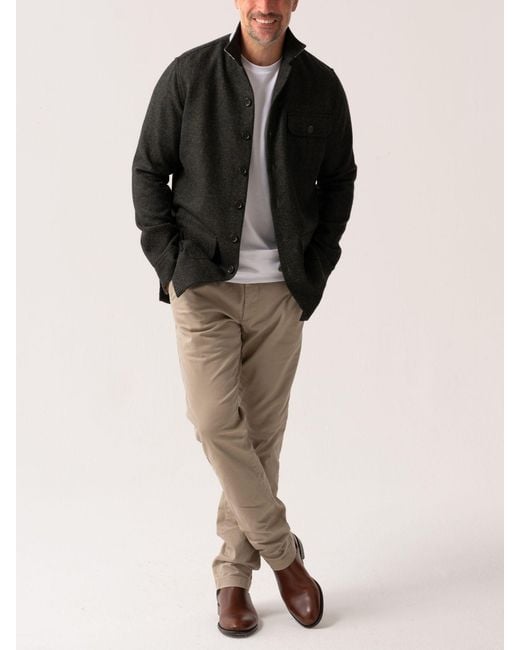 Koy Clothing Black Wool Safari Jacket for men