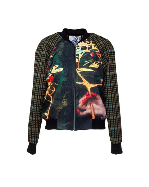 ARTISTA Black Gift Printed Bomber