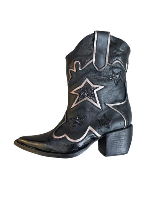 Any Old Iron Blue Rodeho Leather Boots