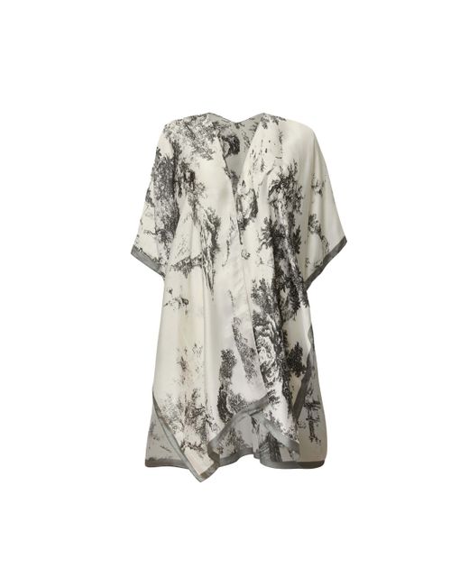 James Lakeland White Marble Print- Kaftan