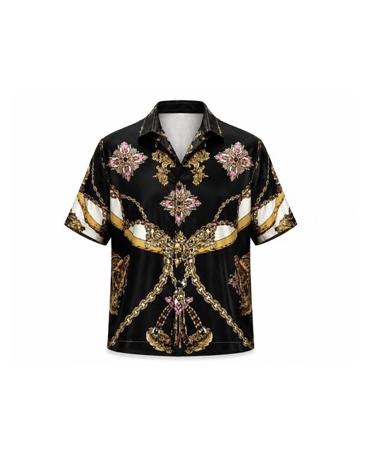 Hustle Black Monaco Satin-Shirt for men
