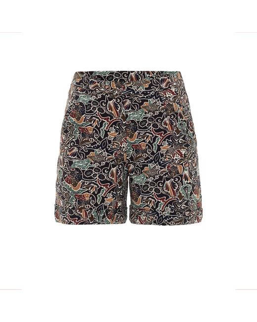 anou anou Gray Authentic Paisley Print High Waisted Knitted Short