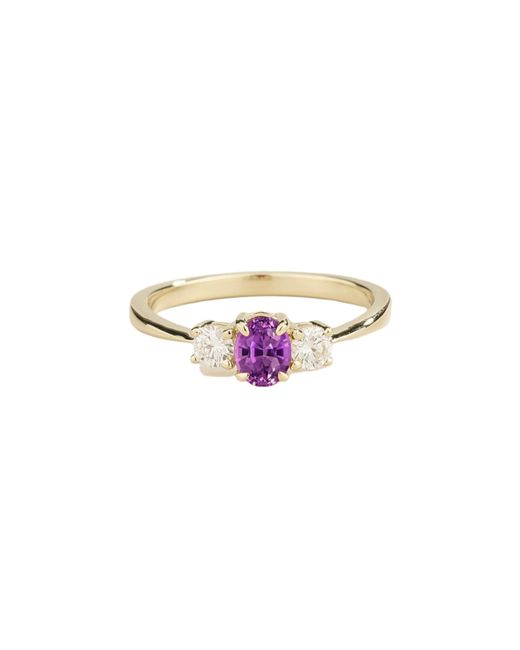 Juvetti Pink Boble Ring Set With Sapphire & Diamonds