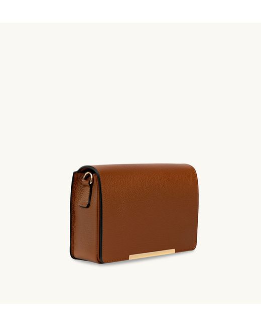 Apatchy London Brown The Newbury Tan Leather Crossbody Bag