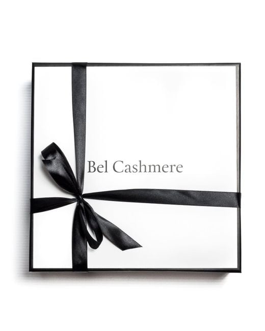 Bel Cashmere Gray Cashmere Scarf With Fringes