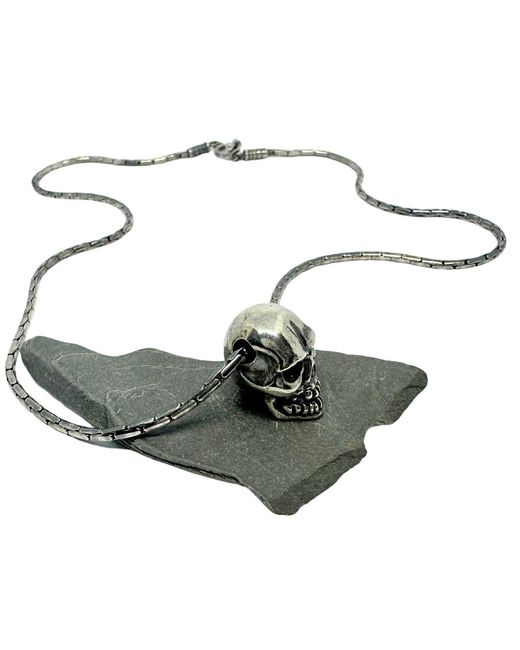 Tg-Jewellery by Tamara Gervasio Metallic Skull Necklace – Sterling Paloma Chain for men