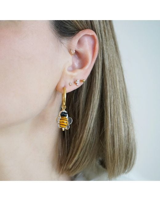 Smilla Brav Metallic Bee Earrings