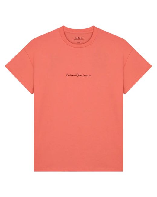 Collect the Label Pink Abstract Grid T-Shirt Neon for men