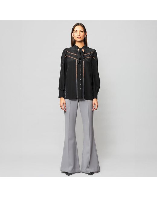 Solgo Atelier Black Alexis Mulberry Silk Blouse