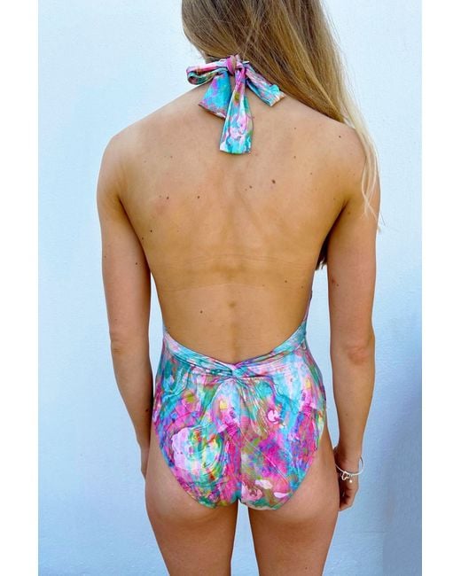 Sophia Alexia Blue Liquid Tahiti Twist Swimsuit