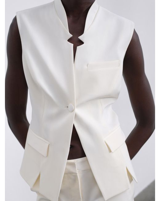 Sélone White Lora Tailored Vest