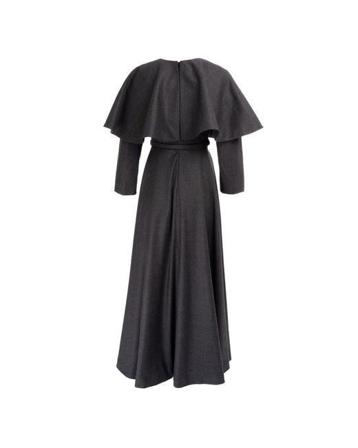Sofia Tsereteli Black Formal Wool Dress Coat