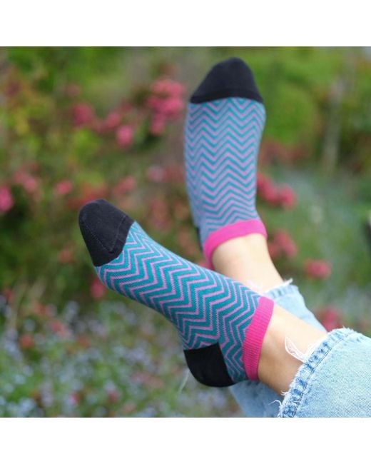 Peper Harow - Made in England Blue Trainer Socks Bundle – Ocean