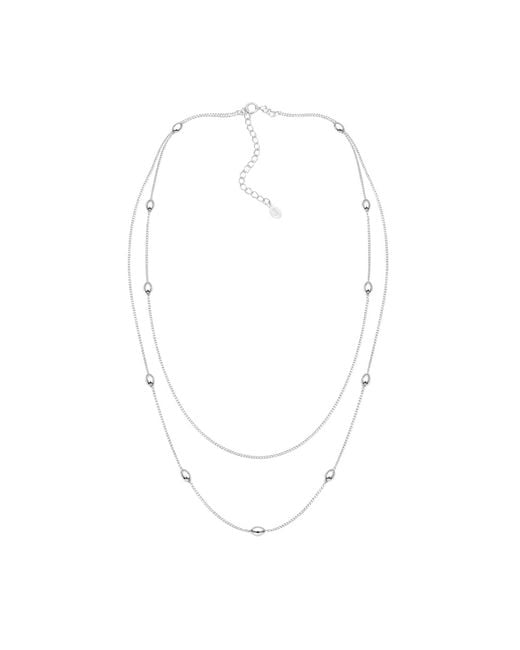 Uchi and Soto Metallic Enso 925 Layered Chain Necklace