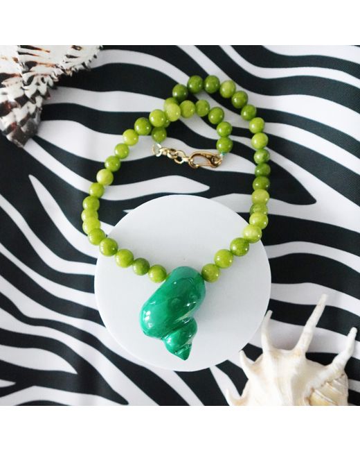Smilla Brav Green Shell Necklace Sienna