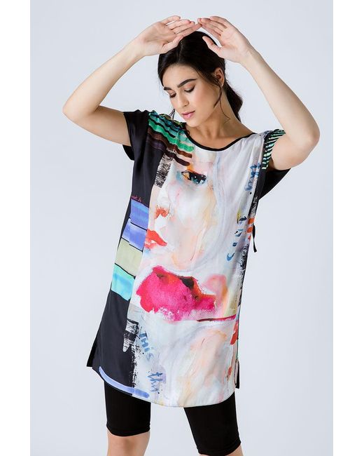 Conquista Pink Sleeveless Loose Fitting Print Dress