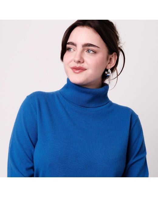 Porridge Knitwear Blue Cashmere Anne Poloneck
