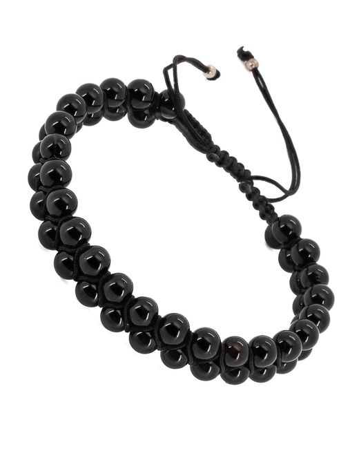 Ebru Jewelry Black Onyx Self Control Bracelet for men
