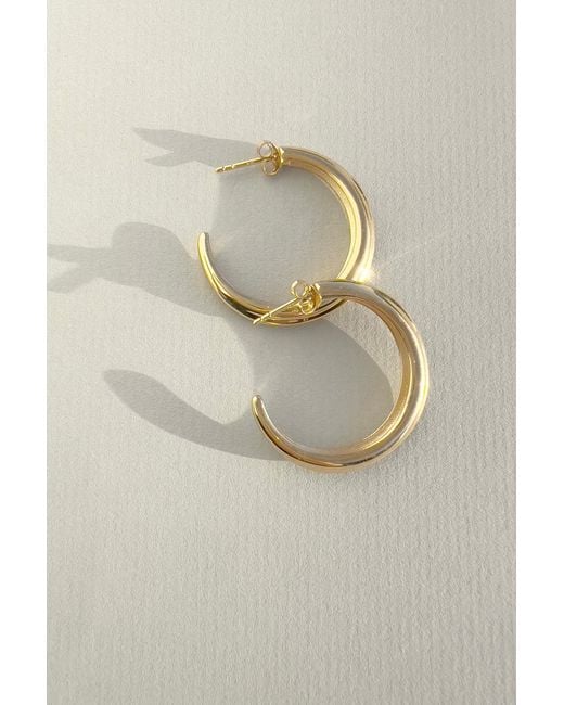 Astor & Orion Metallic Crescent Hoops Large