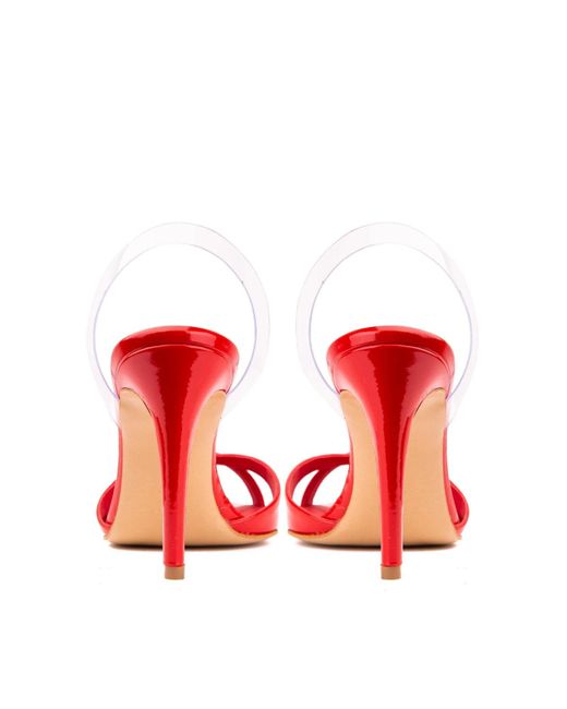 Ginissima Red Thea Bloody Patent Leather Sandals