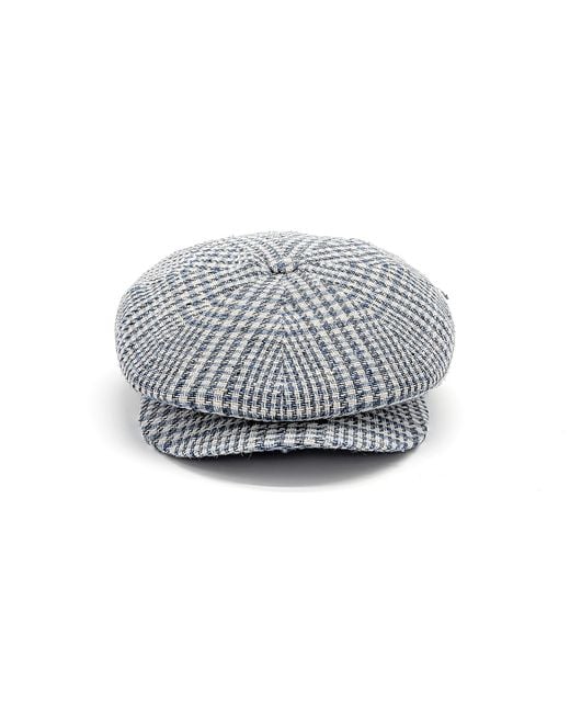 DORIA 1905 Gray Prince-Of-Wales Fabric Irish Cap for men