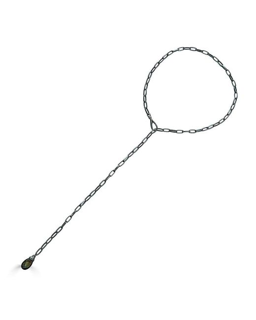 Loni Paul Jewelry Metallic Lariat With Labradorite Pendant