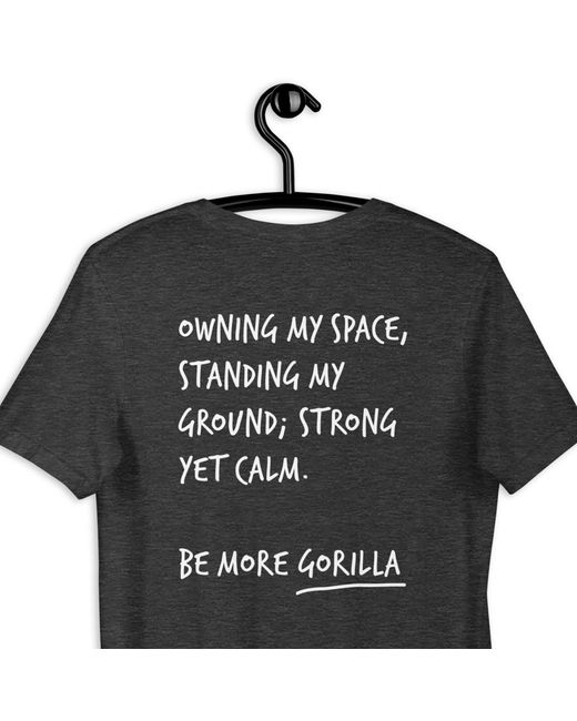 Anchor and Crew Black Heather Think Ocean Gorilla Aspirations Cotton Embroidered T-Shirt