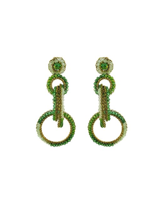 Lavish by Tricia Milaneze Jade Green Mix Grace Handmade Crochet Earrings