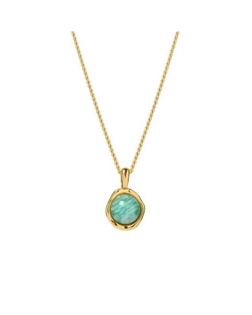 Muru Metallic Tiny Amazonite Necklace For Balance