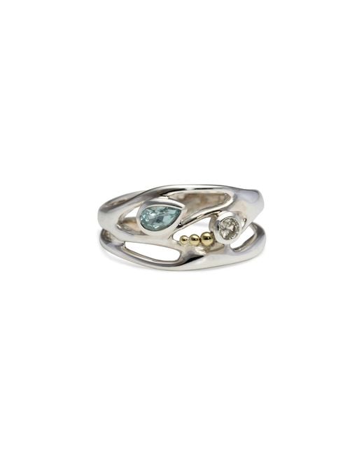 Isla Silver White Topaz Sterling Ring
