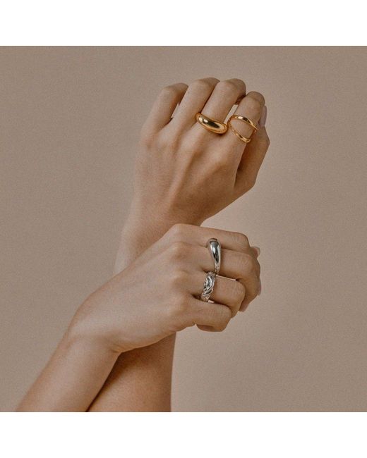 Lait & Lune Metallic Vortex Dome Ring