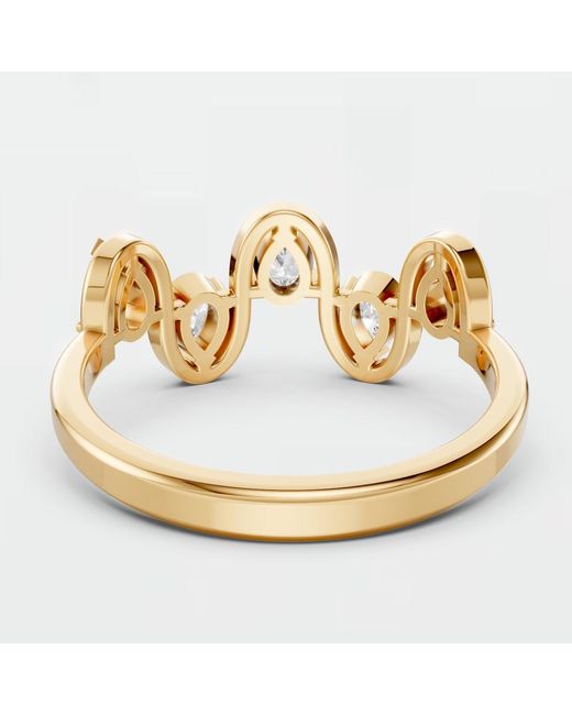 Aya Fine Jewelry Metallic Infinity Pear Cut Lab Diamond Ring