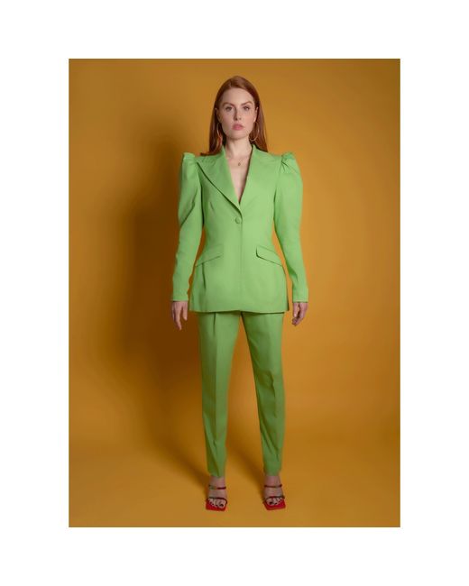 Femponiq Green Tailored Cotton Trouser