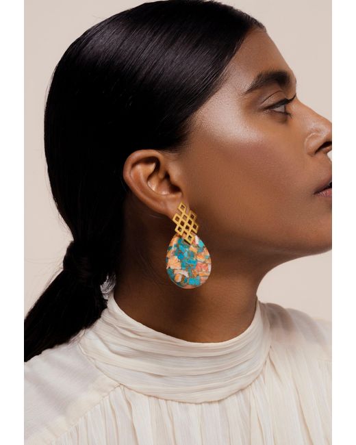 Lavani Jewels Blue Endless Knot Earrings