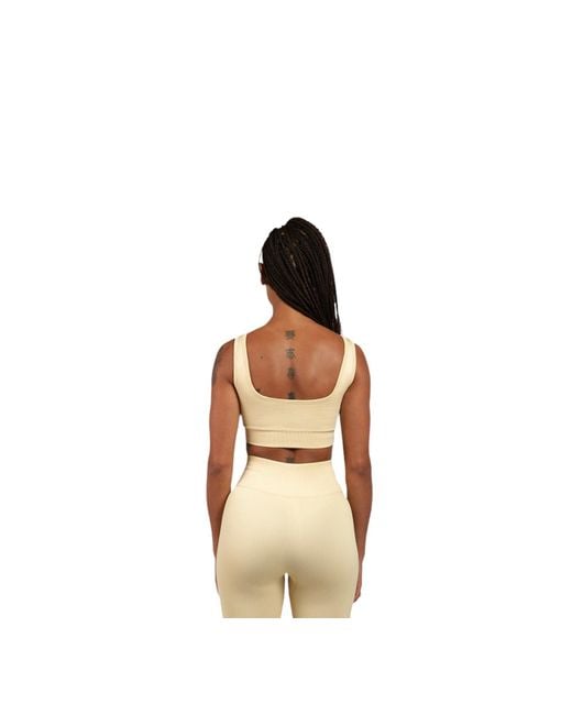 Bellaria Brown Cabernet Sculpt Sports Bra- Cream