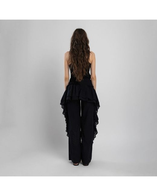 ARTISTA Black Drip Frill Pants