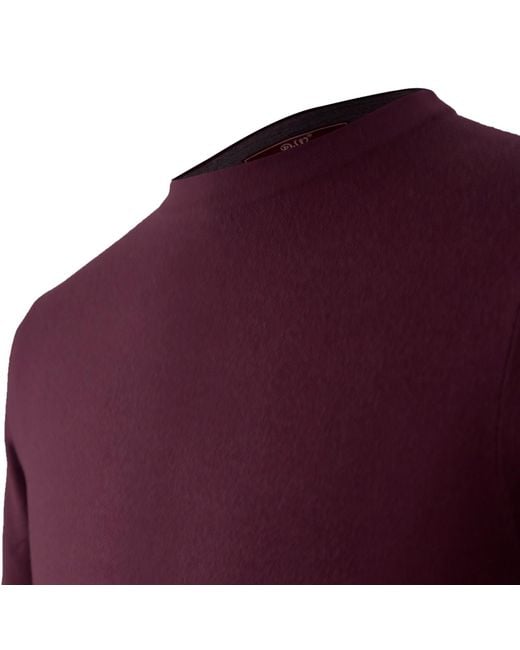 DAVID WEJ Purple Harley Crew Neck Sweater for men
