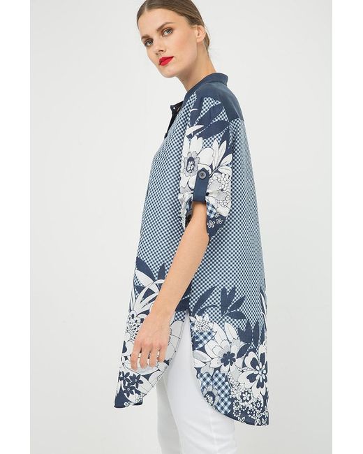 Conquista Blue Long & Print Shirt
